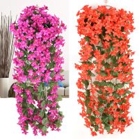 Violet Artificial Flower Party Decor Simulation Valentines Day Wedding Wall Hanging Outdoor Garden Decor Orchid Fake Flower