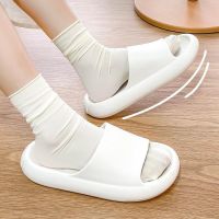 ❂❣⊕ Step on shit feeling slippers summer wear outside the shower that occupy home antiskid indoor soft bottom household cool men