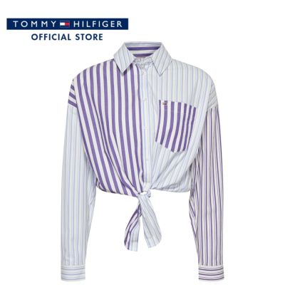 Tommy Hilfiger เสื้อครอปผู้หญิง รุ่น DW0DW16272 VML - หลากสี