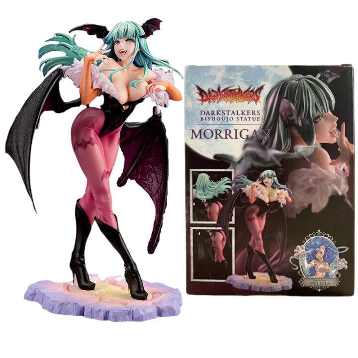 อะนิเมะปีศาจนักรบ-arri-reed-hunter-morrigan-aensland-รูปการกระทำของเล่น-darkstalkers-bishoujo-คอลเลกชันฮาโลวีนรุ่นตุ๊กตาโหลด