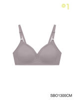 Sabina เสื้อชั้นใน Invisible Wire (ไม่มีโครง) รุ่น Function Bra รหัส SBO1300 สีช็อคโกแลต