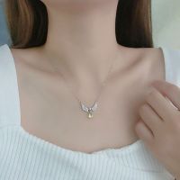 สร้อยคอ Beautiful Angel Pendant Necklace for ashion Crystal Silver Chain Necklaces Party Jewelry Gift