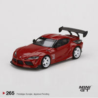 มินิ GT 1:64 HKS Toyota GR Supra รถโมเดลอัลลอยหล่อยานพาหนะ-Renaissance สีแดง