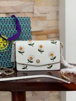 กระเป๋าสะพาย กระเป๋าถือ ของแท้ Tory Burch Mini Robinson Daisy Leather Shoulder Bag