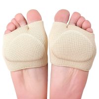 ﹉卐❁ Silicone Metatarsal Sleeve Pads Half Toe Bunion Sole Forefoot Gel Pads Cushion Half Sock Supports Prevent Calluses Blisters