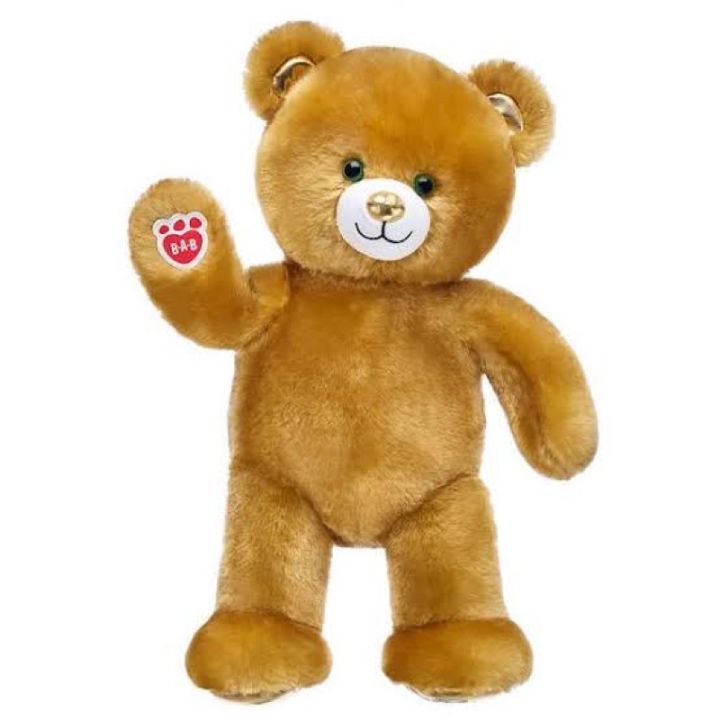 ตุ๊กตาหมีบิ้วอะแบร์-ขนสีทอง-lucky-hugs-ใหม่ป้ายห้อย-build-a-bear-สินค้ามือสองนำเข้าจากอเมริกา