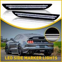 2Pcs For 2015 2016 2017 2018 2019 2020 2021 2022 Ford Mustang Car Accessories White Red LED Rear Side Marker Lights Lamps 12V