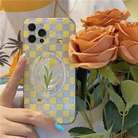 เคสไอโฟน เคสซิลิโคน สินค้าพร้อมส่งจากไทย case for iPhone 13 12 11 Pro max สกรีนใสเหลือง+ไอริงดอกไม้เหลือง TPU-R1638