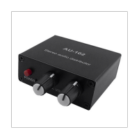 ผู้จัดจำหน่ายเสียง Stereo Audio Mixer 1อินพุต2เอาต์พุต Multi-Channel RCA Splitter สำหรับเครื่องขยายเสียง Active Audio