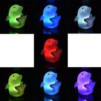 1 Pcs Cute Dolphin 7 Changing Colors LED Night Light Nightlight Children Kids Gift Decoration Light 6.8cmx7.4cm