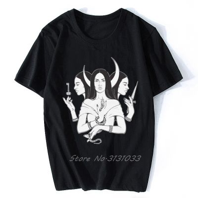Triple Lunar Goddess Hecate Unisex T Shirt. Wicca Spirit Witchcraft Ritual Mythology Triple Moon
