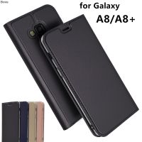 ۞✷ Wallet style Magnetic Adsorption Case Pu Leather for Samsung Galaxy A8 2018 A530F / A8 Plus 2018 A730F Matte Flip Cover Case