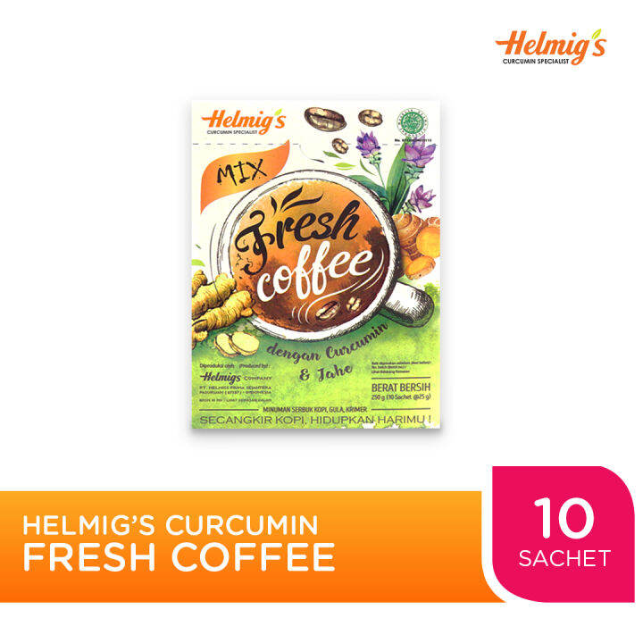 Helmig's Curcumin Fresh Coffee Isi 10 Sachet Lazada Indonesia