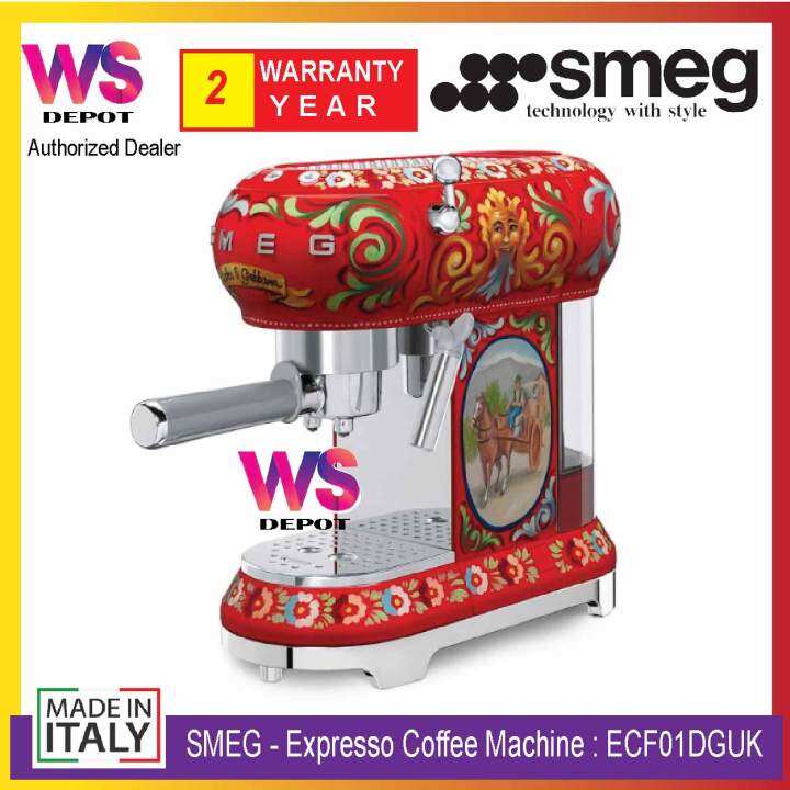 ( PRE ORDER ) SMEG ECF01DGUK Dolce & Gabbana Espresso Coffee Machine