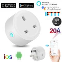 Usukeu Tuya Smart WIFI Plug รองรับ Power Monitor ซ็อกเก็ตระยะไกลไร้สาย Smart Timer Plug การควบคุมด้วยเสียงกับ Alexa Home