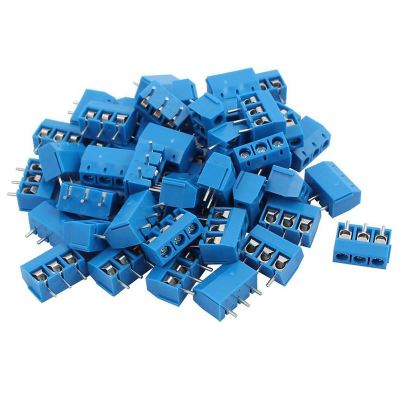 100PCS blue ABS KF301-3P 5.08mm 3 Pin Connect Terminal Screw Terminal Connector