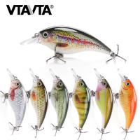 VTAVTA 6Cm 10G Rattling Crankbaitsเหยื่อตกปลาWobblersสำหรับPike Fishing Tackle Lure Minnow Hardเหยื่อประดิษฐ์สีดำminnow-Cailine