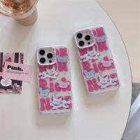 แฟชั่น3D การ์ตูนน่ารักลายลูกสุนัขภาษาอังกฤษสำหรับ IPhone14 13 12 11 Pro Max เคสโทรศัพท์เป็นคู่