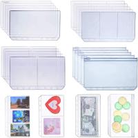 ∈☏✑ 6PCS Clear A6 File Holder Transparent PVC Loose Leaf Pouch Self-Styled Zipper Filing Organizer Bags