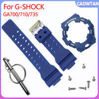 ตัวเรือนและสายรัดซิลิโคนสำหรับ G SHOCK GA700/710/735เคสสายรัดแนวสปอร์ตพร้อมเครื่องมือ