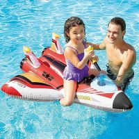 hot【DT】❁  Inflatable Float Baby Children Airplane Swim Pumping Plane Gun Beach Pool Kids