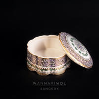 ตลับใส่เครื่องประดับ เบญจรงค์ สินค้า OTOP Casket Timber by Wannavimol Benjarong Bangkok