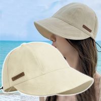 Womens Sunhat Outdoor Beach Hats UV Protection Cap Adjustable Cotton Wide Brim Caps