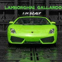 【MagicT】1:24 Scale Lamborghini Gallardo โลหะผสมสังกะสีรุ่นรถ W/ แสง &amp; เสียง &amp; พวงมาลัย Die Cast ของเล่นของขวัญคอลเลกชันสำหรับชาย