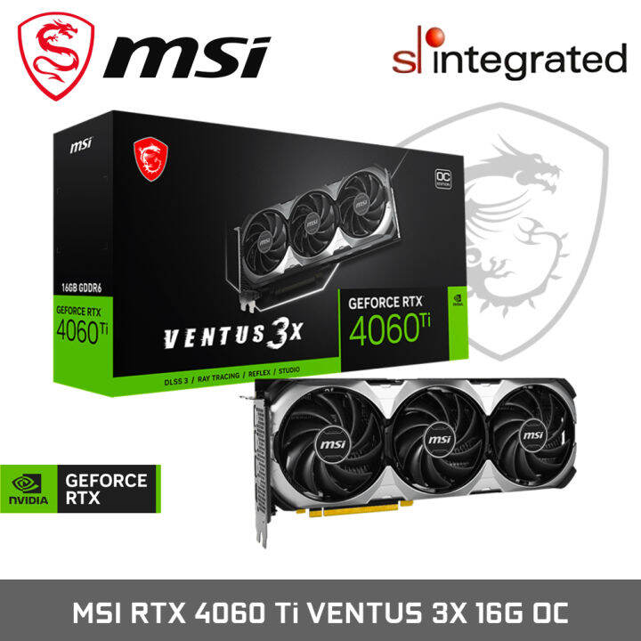 MSI GeForce RTX 4060 Ti VENTUS 3X OC 16GB Graphics Card