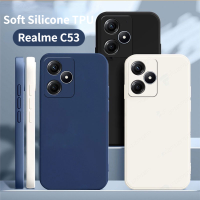 Realme C55 C53 Narzo N53 NFC เคสโทรศัพท์ TPU ซิลิโคนนิ่ม2023-C53 Realme Narzo N53 C55 NFC RealmeC53 RealmeC55NFC 4G แฟชั่นสีทึบรุ่นคู่ป้องกันฝาหลัง