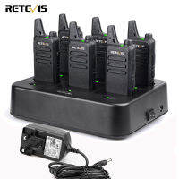 Retevis RT622ชาร์จใหม่ได้2ทางวิทยุพร้อมที่ชาร์จ6ทาง PMR446ใบอนุญาตฟรี VOX 16ช่องวิทยุพกพาสำหรับโรงเรียนโรงงานโลจิสติกส์ความปลอดภัย (6แพ็คสีดำ)