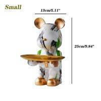 Graffiti Abstract Bear Figurine Home Decoration Animal Statue Keys Storage Shelf Modern Room Sculpture Table Decor