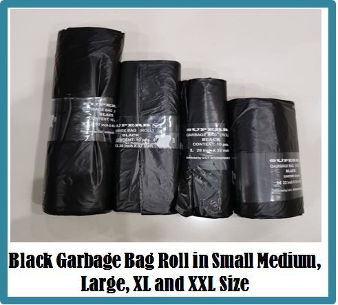 Biodegradable (dustbin Bag/trash Bag) 15nos (medium) Size 48cm X 53cm  (black Colour)