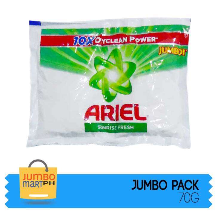 ARIEL POWDER DETERGENT SUNRISE FRESH JUMBO SACHET / 70G Lazada PH