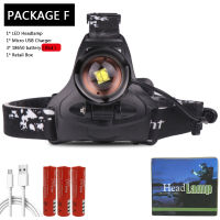 XHP100 9-Core Led Headlamp Zoomable Headlight Waterproof USB Rechargeable 18650 Battery Head Flashlight Lamp