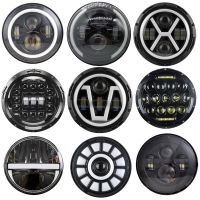 ไฟหน้ารถมอเตอร์ไซด์7ไฟหน้า LED นิ้วสำหรับ Harley สุดคลาสสิก Electra ร่อนไปตามท้องถนน Road King รถจี๊ปรถจักรยานยนต์ยามาฮ่า