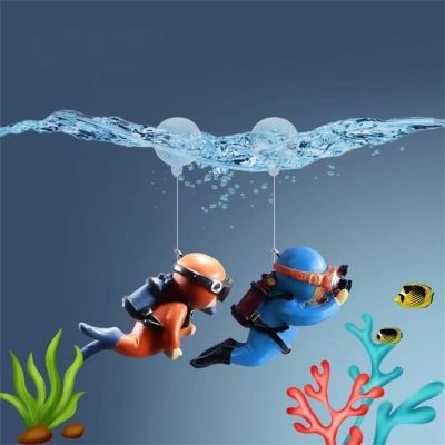 【CC】¤۩❃  Diver Figurines Miniatures Floating Aquarium Decoration Landscaping Ornaments Aquatic Accessories