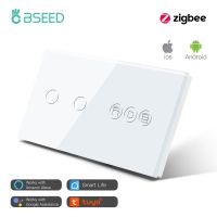 BSEED สวิตช์สมาร์ททัช Zigbee สำหรับม้วนชัตเตอร์ม่านไฟฟ้าสวิตช์ไฟอัจฉริยะรองรับแอพ Tuya Smart Life Alexa