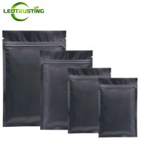 100pcs Mysterious Matte Black Aluminum Foil Zip Lock Bag Resealable Herbal Powder Coffee Buttery Seeds Tea Heat Sealing Pouches