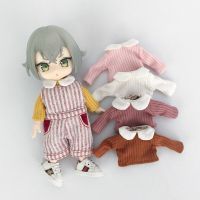 เสื้อแขนยาวมีปกสำหรับ Ymy, Penny Obitsu11, Molly, Nendoroids 1/12ตุ๊กตา Bjd ตุ๊กตา Ob11ผ้าฝ้ายบริสุทธิ์ใหม่