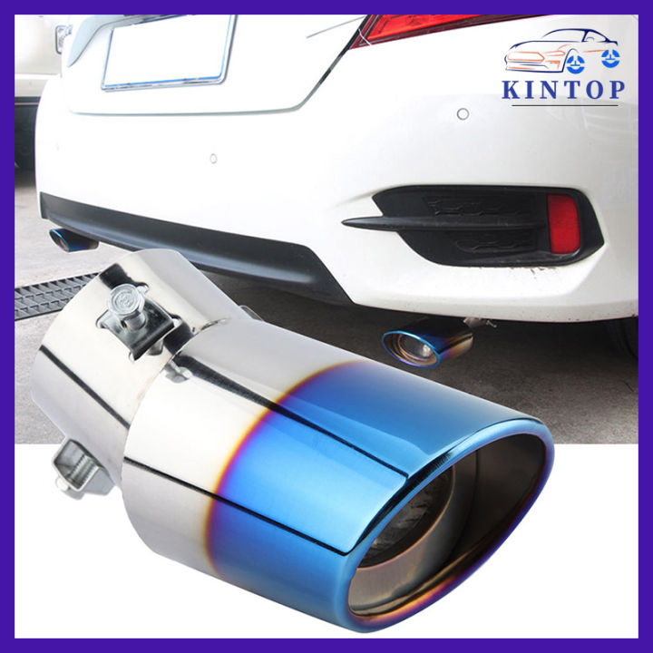 Universal Stainless Steel Car Auto Exhaust Muffler Chrome Trim Modified Car  Rear Tail Car Accessories