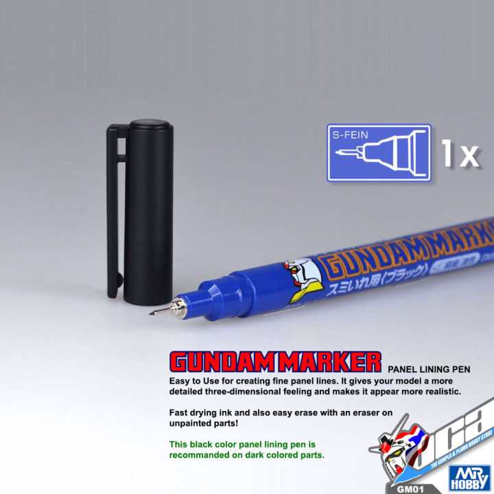 gsi-creos-mr-hobby-gm01-gundam-marker-pen-type-panel-line-black-กันดั้ม-มาร์คเกอร์-vca-gundam