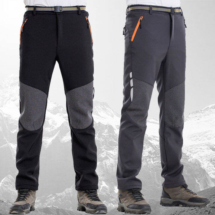 Winter Hiking Pants Men Outdoor Fleece Warm Trekking Fish Camp Climb