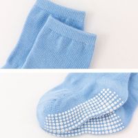 【6 In 1】 Candy Plain Socks for Kids Boy Girls Soft Breathable Cotton Socks 0-7Yrs Baby Anti-slip Socks