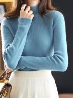 ✟ Sweater Half Turtleneck Long-sleeve Knitted Pullover Top New Female Clothing Sweaters for