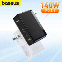 Baseus แท่นชาร์ตชาร์ตเร็ว GaN5 140W สำหรับแล็ปท็อปและแท็บเล็ต,ที่ชาร์จชนิด C รองรับ PD3.1พร้อมเครื่องชาร์จติดผนังยูเอสบีต่อโทรศัพท์สำหรับโทรศัพท์ Xiaomi Matebook