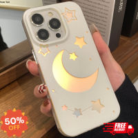 AA Iphone case เคสไอโฟน ️️คสไอโฟน11/12/13/14 Pro max laser เคสเลเซอร์ Moon&amp;Star Flash Case For iPhone 11,12,13,14,14PM,13PM ส่งฟรี