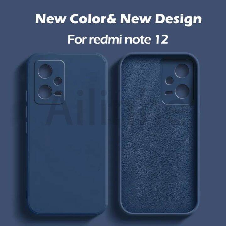 สำหรับ12c-xiaomi-redmi-12-note-12-note-12-pro-plus-12s-4g-5g-เคสโทรศัพท์ซิลิโคนเหลวสี่เหลี่ยมปกป้องกล้องฝาครอบนิ่ม