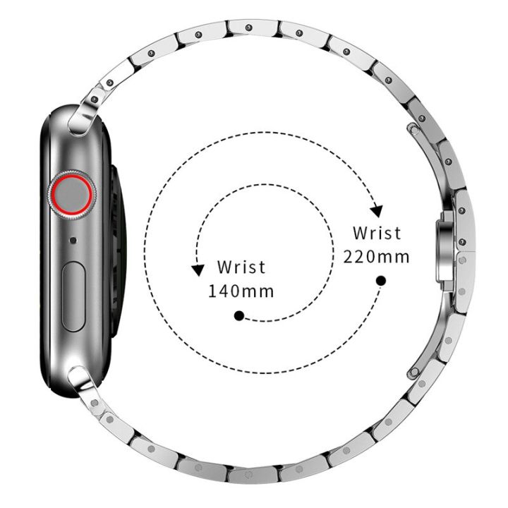 สแตนเลสสายเหล็กหรูสำหรับสายคาด-apple-watch-49มม-45มม-44มม-42มม-41มม-40มม-สายเข้ากันได้กับ-i-watch-ultra-series-8-7-se-3-4-5-6