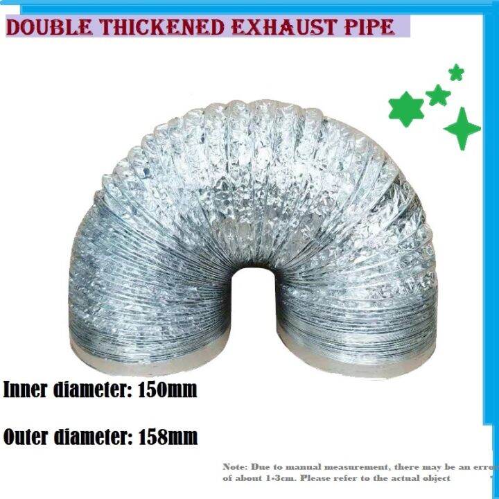 6" ventilation hose for exhaust fan 3M Flexible aluminum exhaust pipe